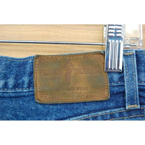 French Dressing Jeans Womens 12 Blue Denim Contour Easy Fit High Rise Tapered - Picture 13 of 13